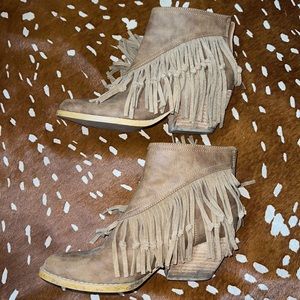 Fringe booties